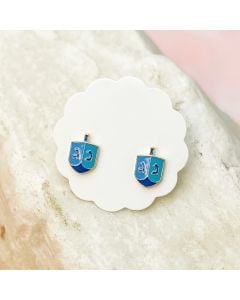 Dreidel Enamel Earrings