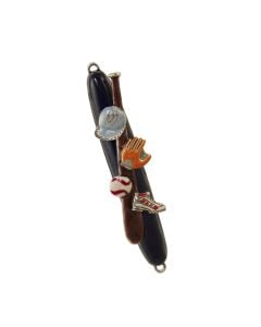 Enamel Baseball Mezuzah