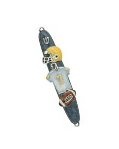 Enamel Football Mezuzah