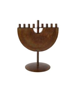 Engraved Iron Menorah
