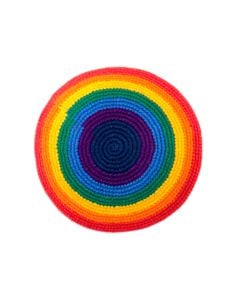 Fair Trade Knit Kippah by Mayan Hands: Rainbow
