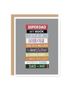 Father's Day Notecard: Stack of Books