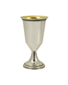 Sterling Kiddush Cup with Filigree Trim by Avi Nadav