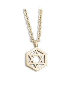 Geometric Star of David Necklace by Koch La Ni