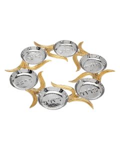 Golden Leaf Seder Plate
