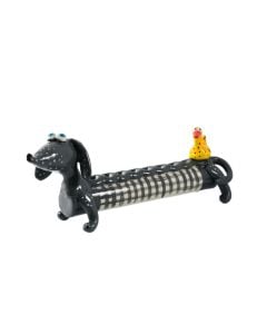 Ceramic Gray Dog Menorah by Inna Olshansky