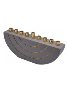 Grey Cement Arches Menorah
