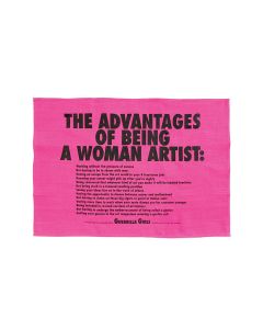 Guerilla Girls Being a Woman Tea Towel