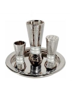 Hammered Nickel Havdalah Set by Yair Emanuel