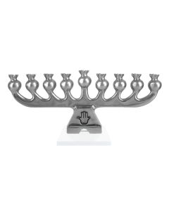 "Hand for Peace, Pomegranate for Love" (1993) Menorah by Oded Halahmy