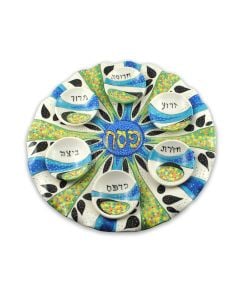Handpainted Seder Plate by Inna Olshansky