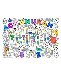 Hanukkah Doodlemat and Markers: Pack of 2