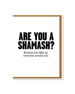 Hanukkah Notecard: Are you a Shamash?