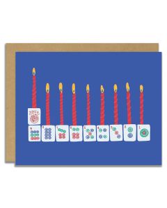 Hanukkah Notecard: Eight Days of Mahjong