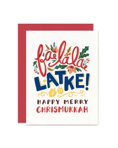 Hanukkah Notecard: Fa La La Latke