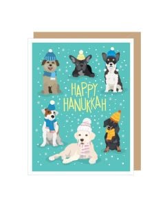 Hanukkah Notecard: Hanukkah Dogs