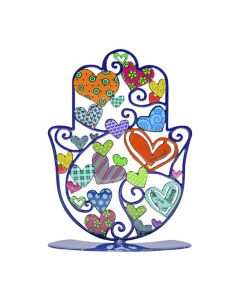 Hearts Hamsa Stand by Yair Emanuel