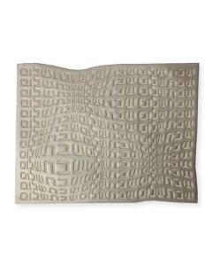 Hebrew Type Challah Cover by Apeloig Collection: Champagne