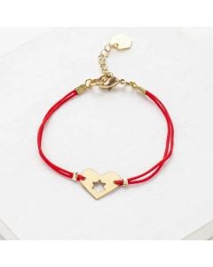 Israel at Heart Bracelet in Red by Shlomit Ofir