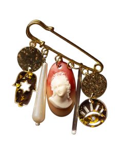 Jewish Cameo Brooch by Ariel Tidhar