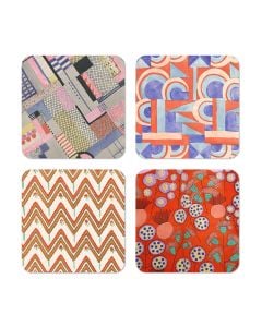 Jewish Museum Wiener Werkstatte Wood Coaster Set