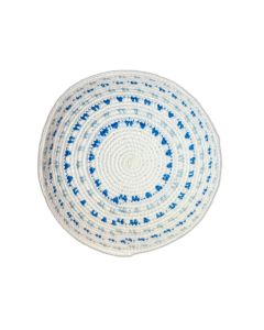 Blue Dash Crochet Kippah