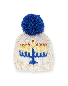 Knit Menorah Beanie for Babies and Kids