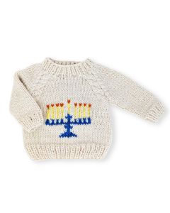 Knit Menorah Sweater for Babies and Kids