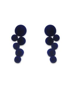 Large Blue Abstraction Earrings by Iskin