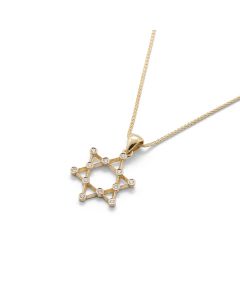 Lattice Star of David Necklace with Diamonds by The Israel Museum