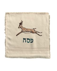 Leaping Gazelle Matzah Cover by Leo's Dry Goods