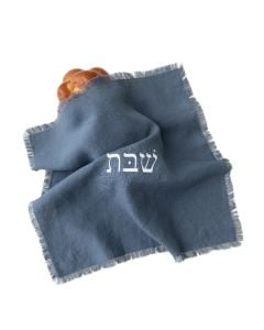 Linen Challah Cover by Oneg: Blue