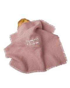 Linen Challah Cover by Oneg: Dusty Rose