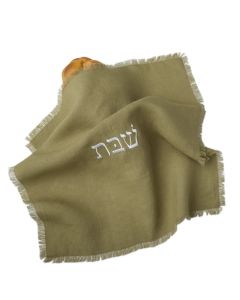 Linen Challah Cover by Oneg: Olive