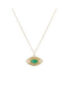 Snake Eye Necklace with Green Onyx by Studio Grun