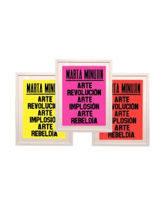 Marta Minujín: Framed Neon "Arte, Revolución" Print