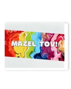 Mazel Tov Notecard: Rainbow Diagonal