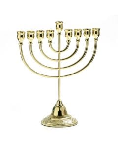 Classic Oil or Candle Menorah: Gold