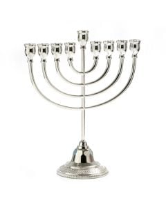 Classic Oil or Candle Menorah: Silver