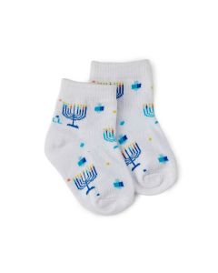 Menorah and Dreidel Baby Socks