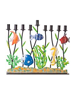 Metal Underwater Wonderland Menorah