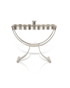 Modern Sterling Silver Menorah by Avi Nadav