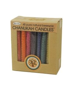Multi-color Honeycomb Beeswax Hanukkah Candles