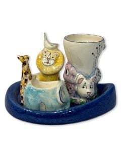 Noah's Ark Ceramic Havdalah Set