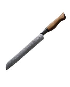 Olivewood and Steel Challah Knife by Ryda Knives