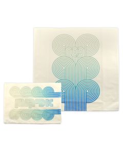 Op Art Turquoise Gradient Matzah Cover and Afikomen Bag set by Studio Armadillo