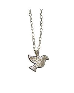 Peace Dove Mother of Pearl Necklace by Cynthia Gale