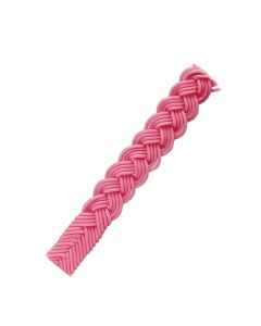 Pink Braided Flat Havdalah Candle