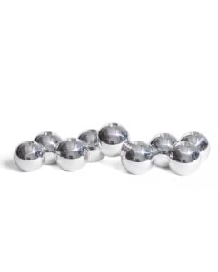 Polished Aluminum Bubble Menorah with Hanukkah Candles by Tchotchke