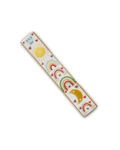 Rainbow Ceramic Mezuzah by Aulica